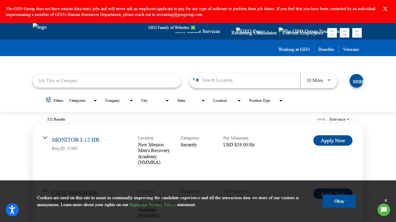 Working at Geo Group